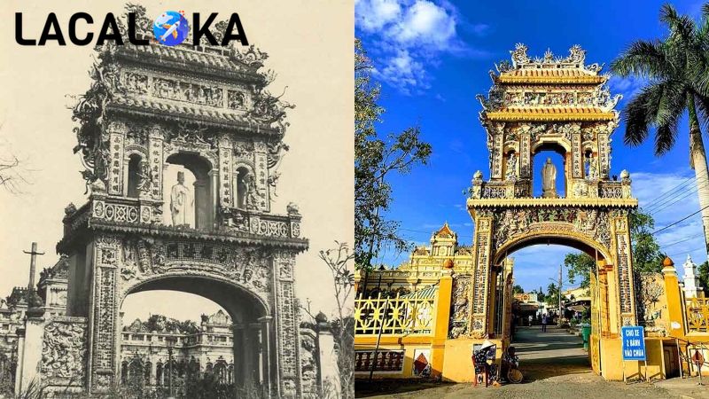 Cổng chùa Vĩnh Tràng xưa và nay